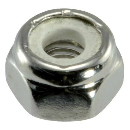 Midwest Fastener Nylon Insert Lock Nut, #10-32, 18-8 Stainless Steel, Not Graded, Polished, 10 PK 33391